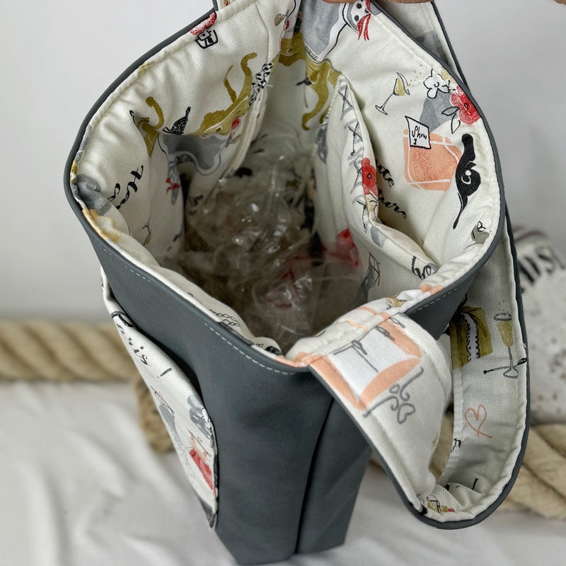 Einkaufsshopper mit einem breiten Schulterträger