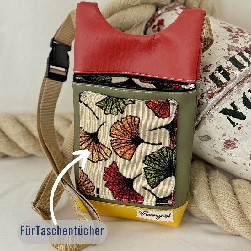 Gürteltasche, Gingko bunt