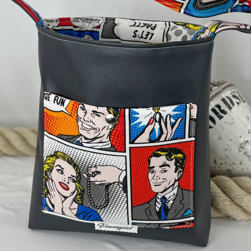 Einkaufsshopper mit einem breiten Schulterträger