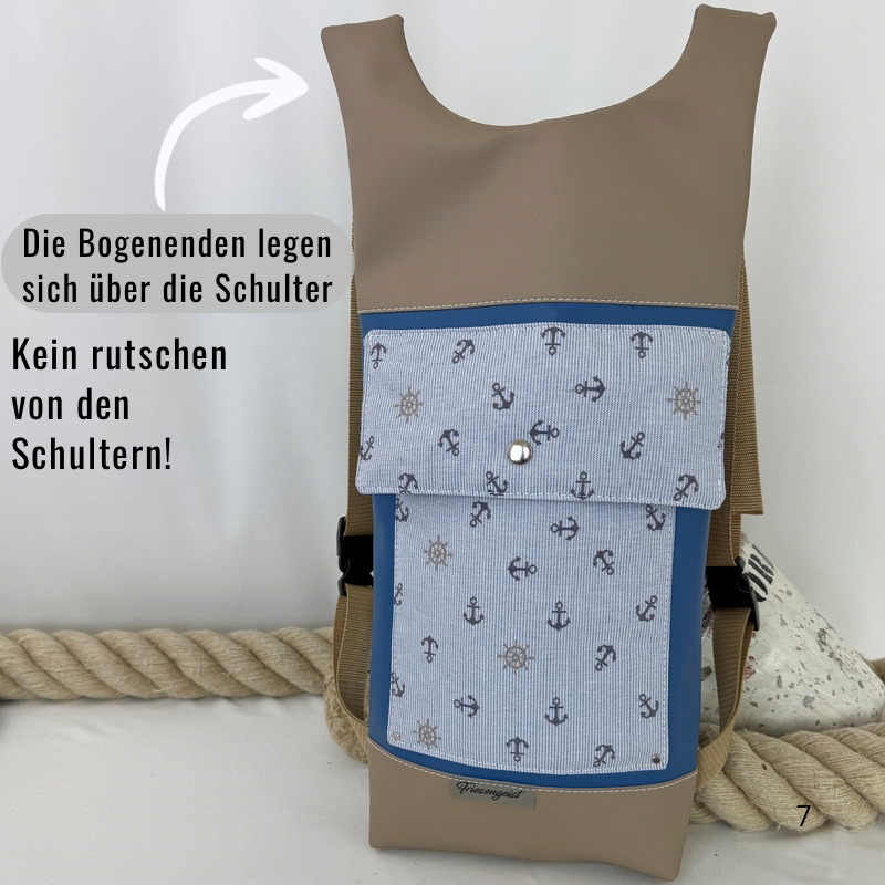 Damen- und Herrenrucksack Nordsee
