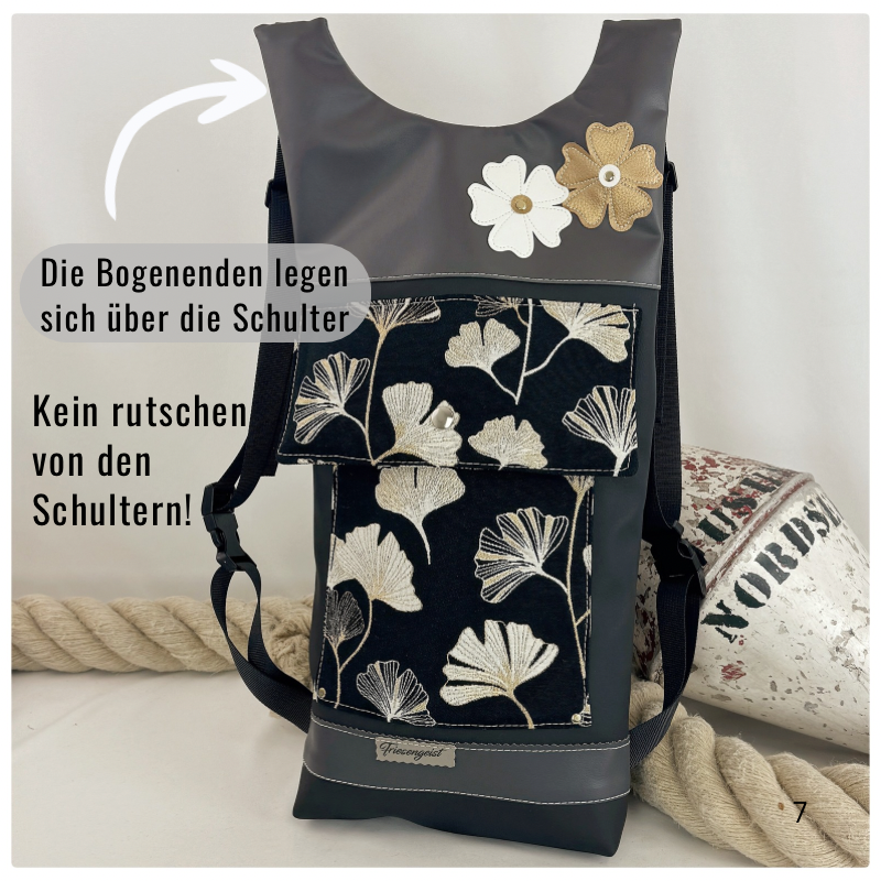 Damen- und Herrenrucksack Gingko Gold