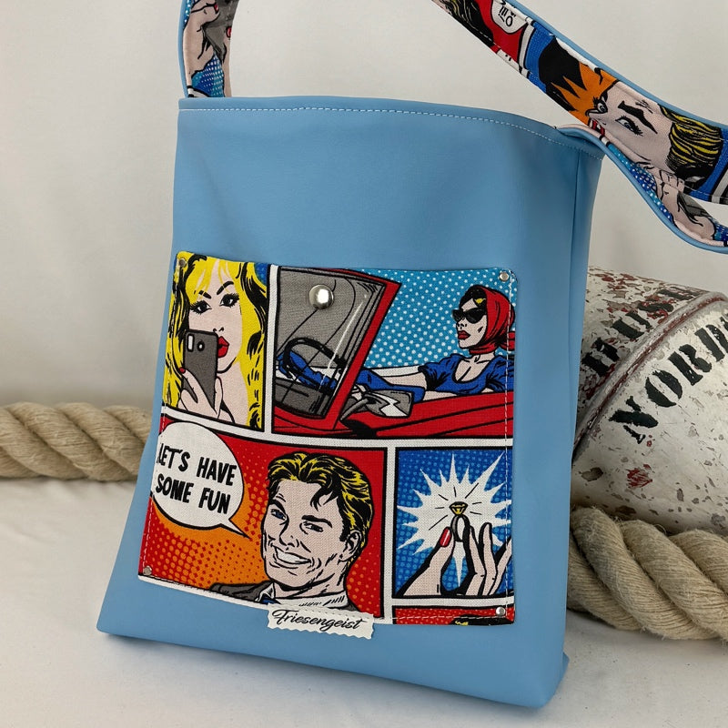 Einkaufsshopper mit einem breiten Schulterträger