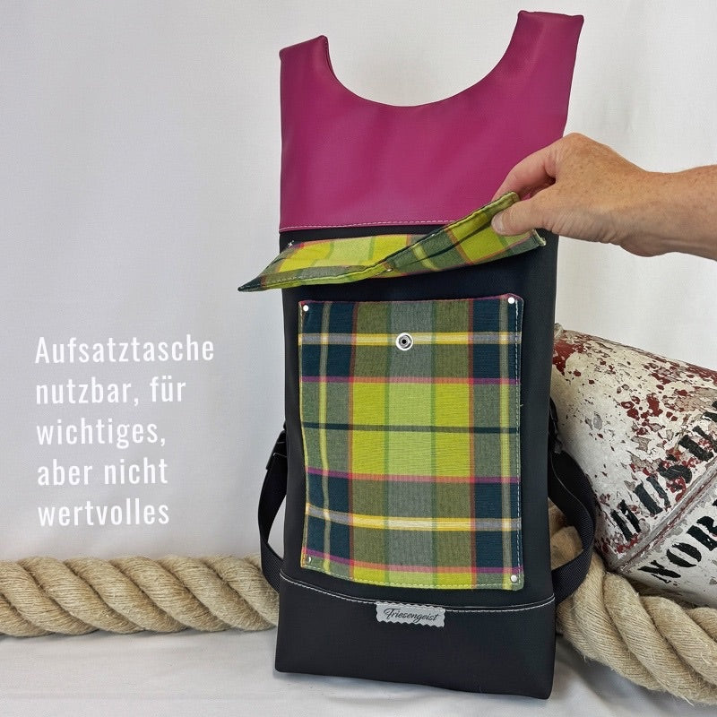 Damen- und Herrenrucksack Karo