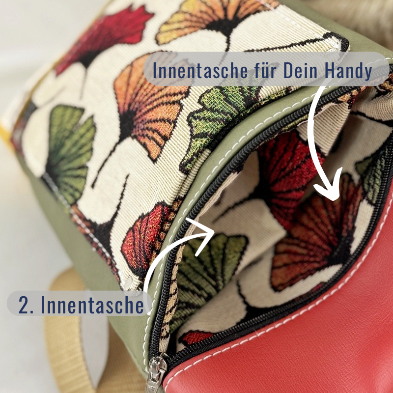 Gürteltasche, Gingko bunt