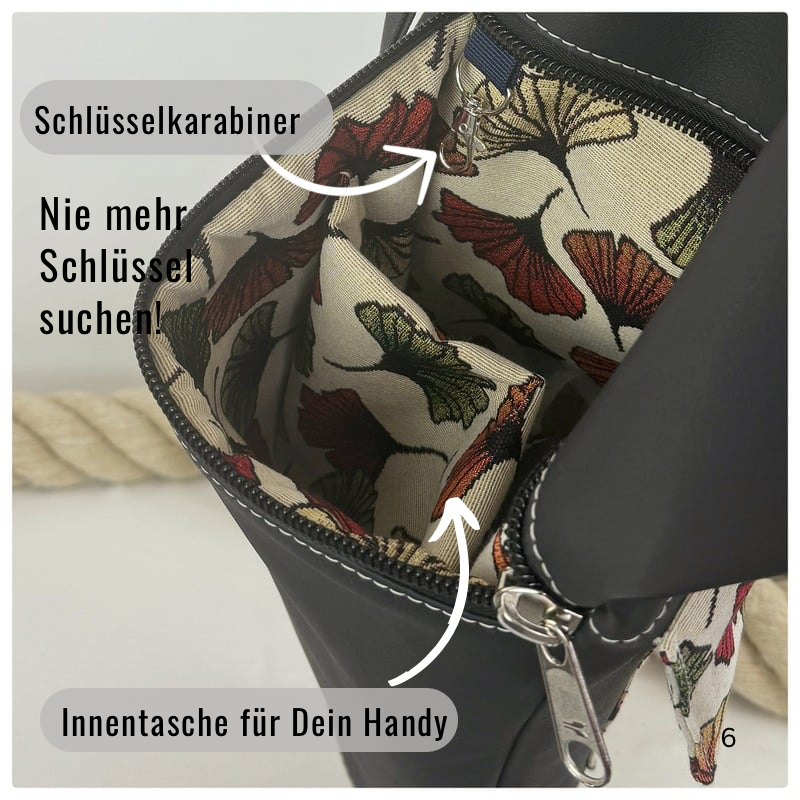 Damen- und Herrenrucksack Gingko bunt