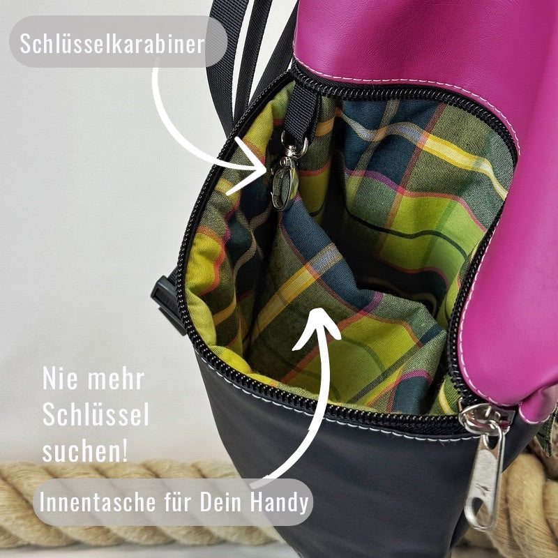Damen- und Herrenrucksack Karo