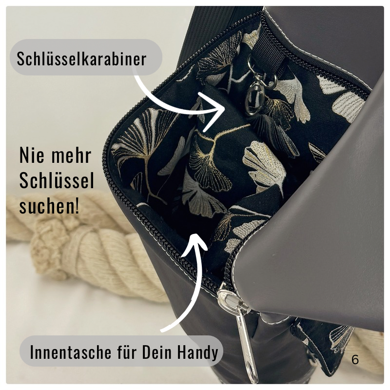 Damen- und Herrenrucksack Gingko Gold