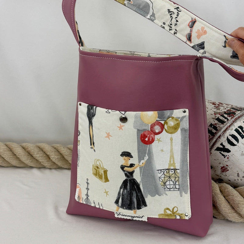 Einkaufsshopper mit einem breiten Schulterträger