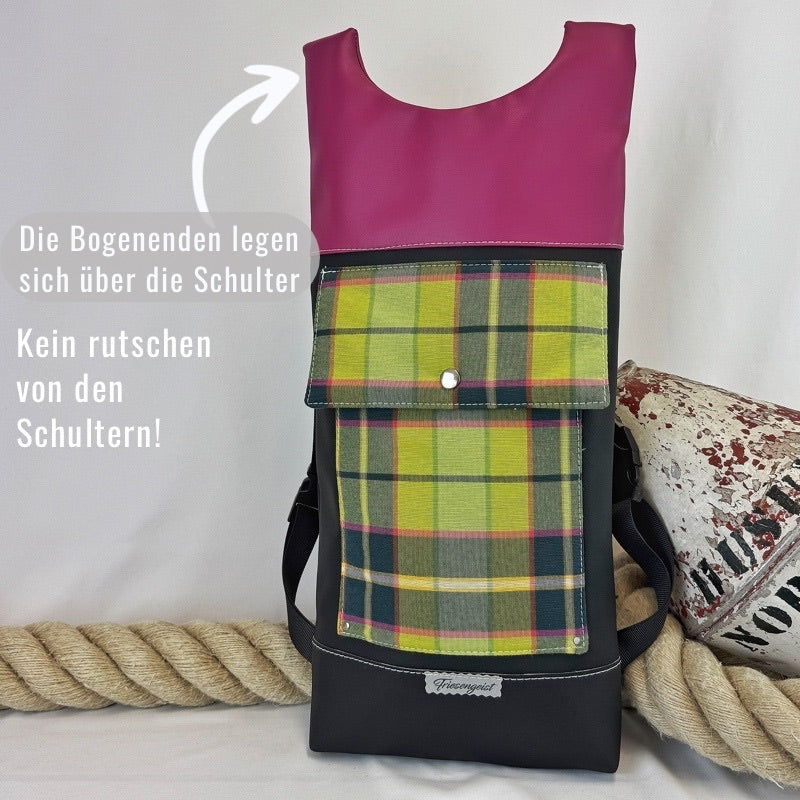 Damen- und Herrenrucksack Karo