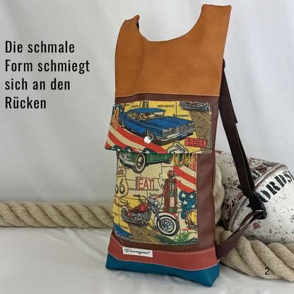 Damen- und Herrenrucksack Route 66