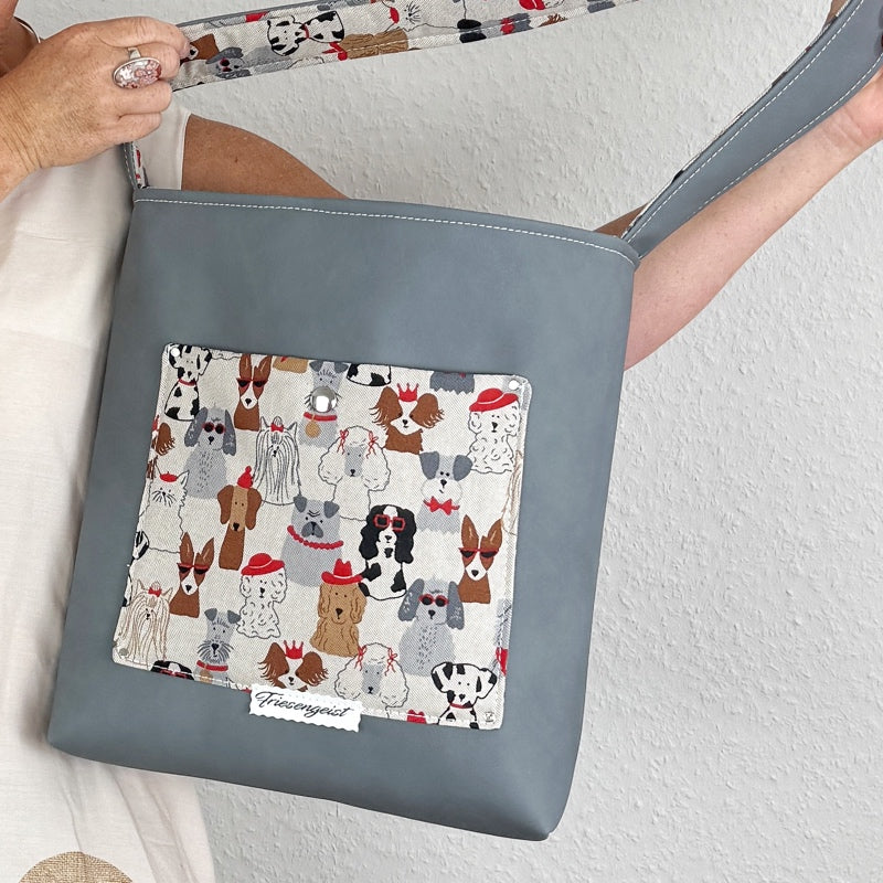 Einkaufsshopper mit einem breiten Schulterträger