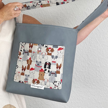 Einkaufsshopper mit einem breiten Schulterträger