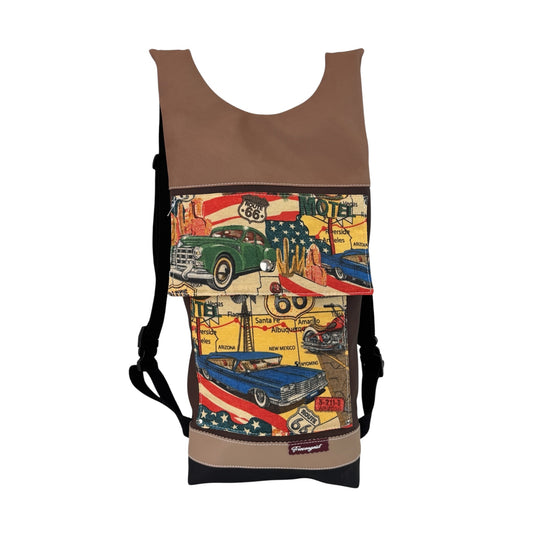 Damen- und Herrenrucksack Route 66