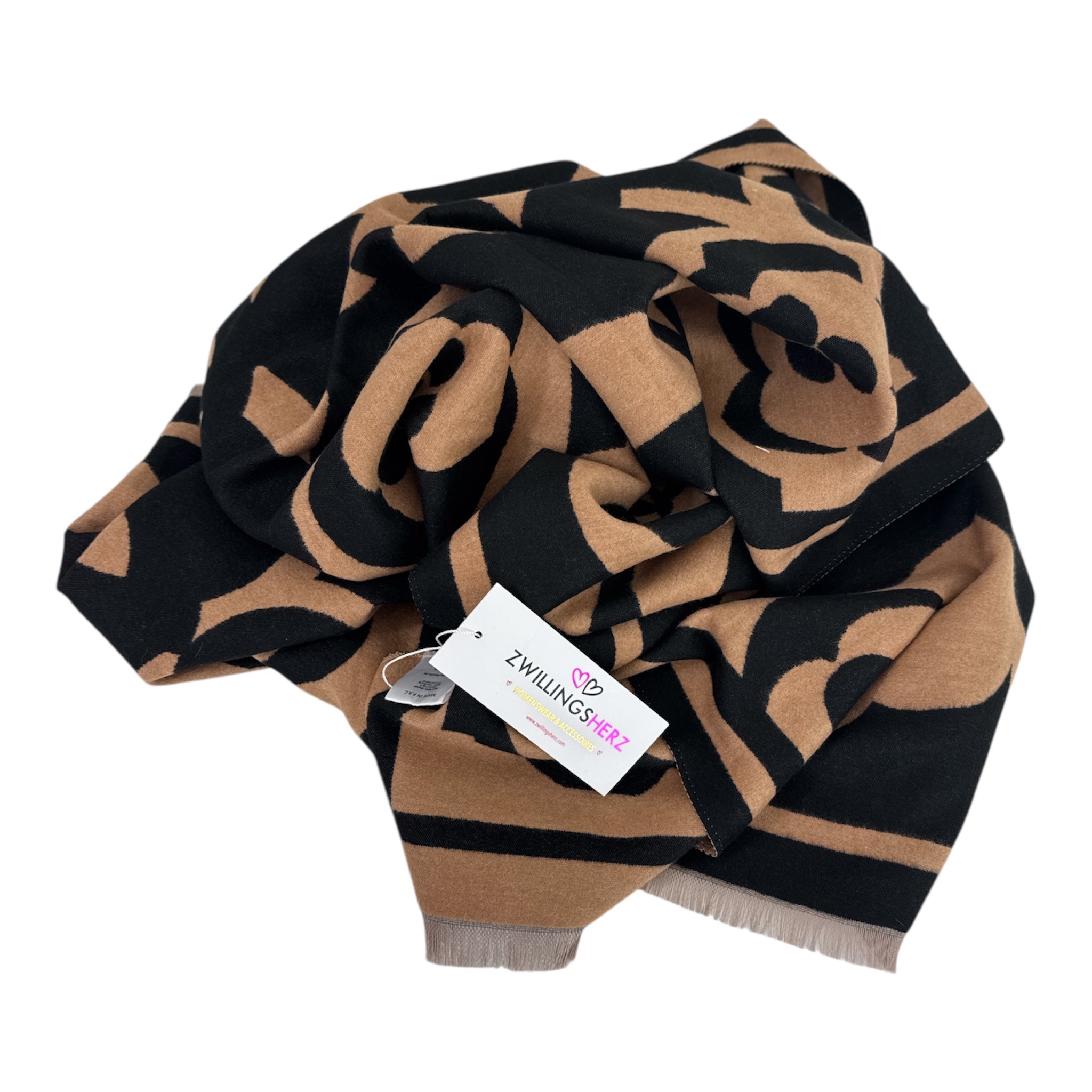 Schal braun, beige von Zwillingsherz