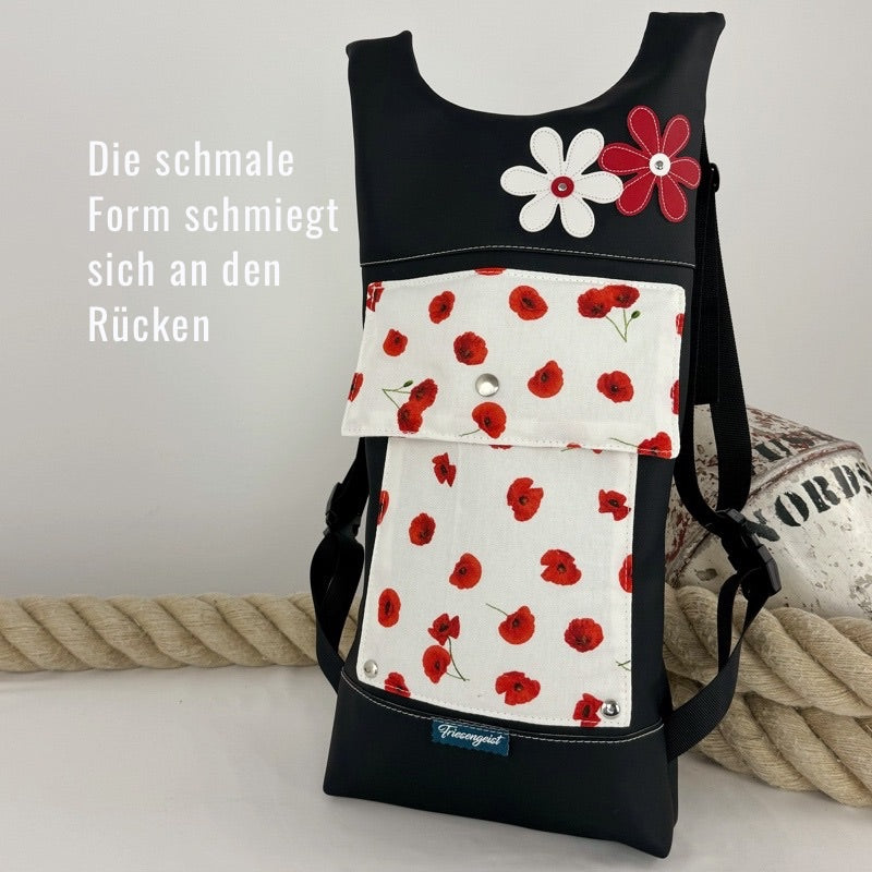 Damen- und Herrenrucksack Mohn