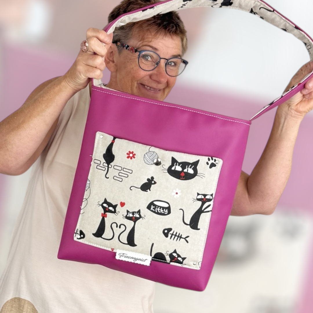 Einkaufsshopper mit einem breiten Schulterträger