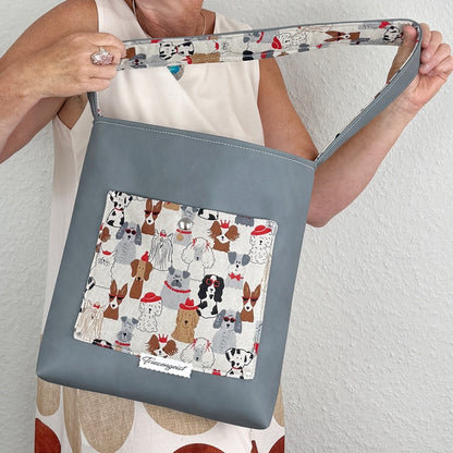 Einkaufsshopper mit einem breiten Schulterträger