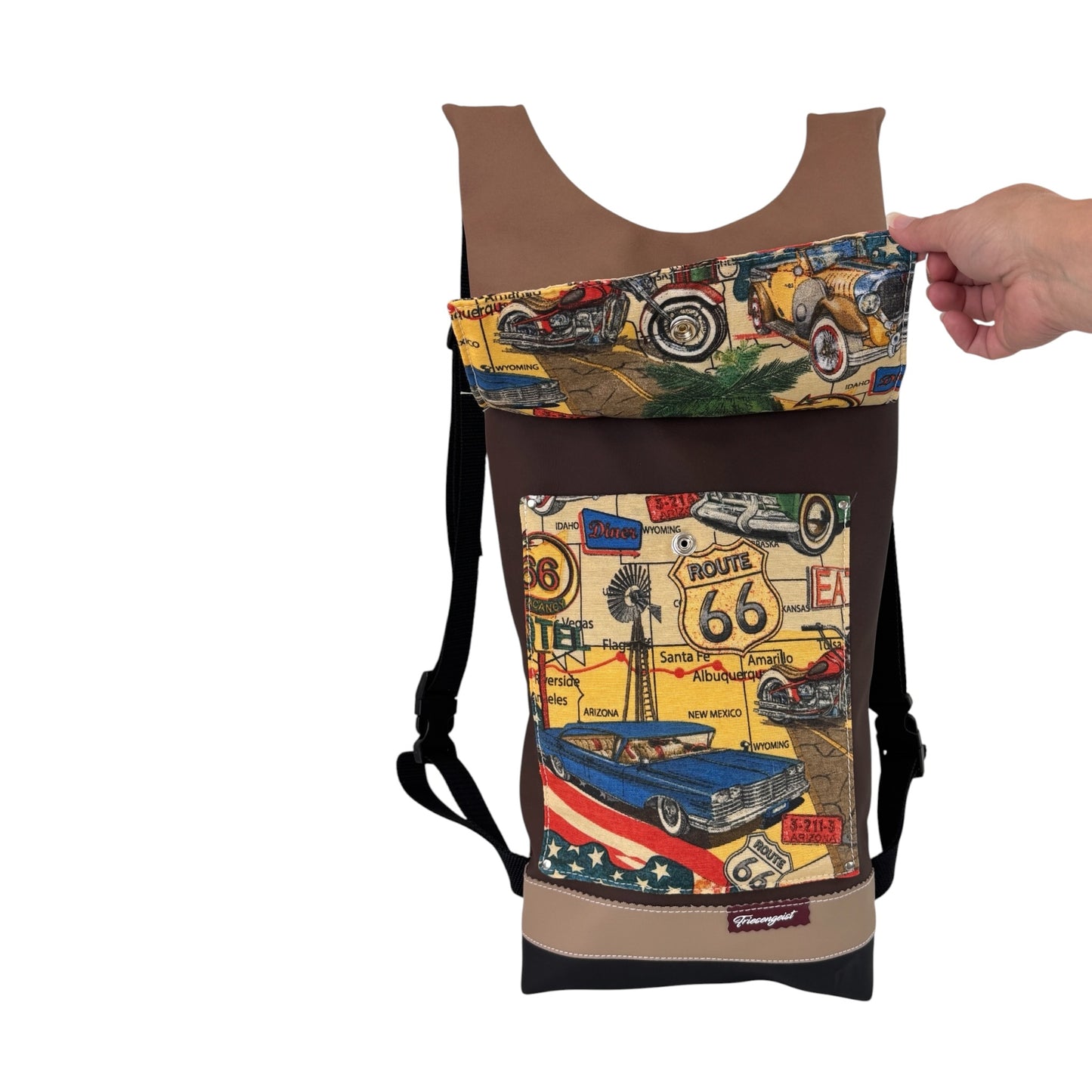 Damen- und Herrenrucksack Route 66