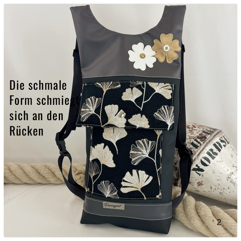 Damen- und Herrenrucksack Gingko Gold